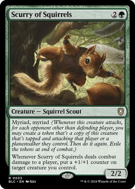 Scurry of Squirrels - Commander: Bloomburrow Magic: The Gathering trading card