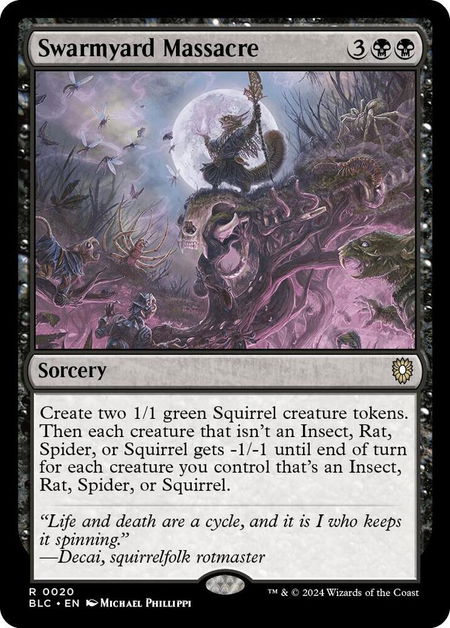 Swarmyard Massacre - Commander: Bloomburrow Magic: The Gathering trading card