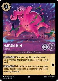 Madam Mim - Elephant - Shimmering Skies (5) #44/204 - Super Rare Disney Lorcana Trading Card