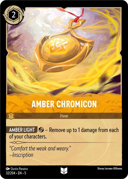 Amber Chromicon - Shimmering Skies Disney Lorcana trading card
