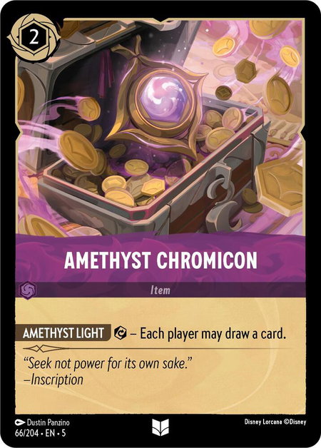 Amethyst Chromicon - Shimmering Skies Disney Lorcana trading card