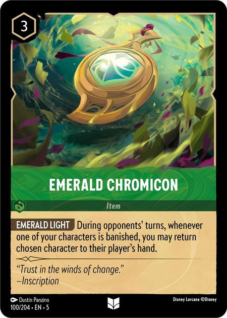Emerald Chromicon - Shimmering Skies Disney Lorcana trading card