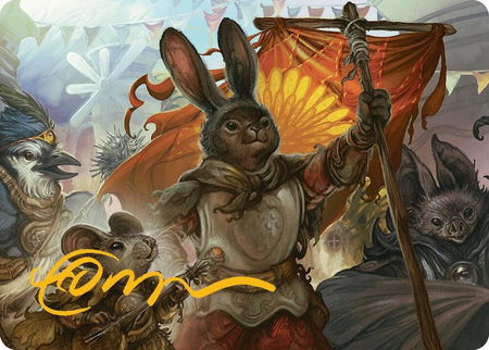 Valley Questcaller 2 Art Card (Gold-Stamped Signature) trading card from Art Series: Bloomburrow Valley Questcaller 2 Art Card (Gold-Stamped Signature) - Art Series: Bloomburrow Magic: The Gathering trading card