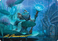 Dour Port-Mage Art Card (Gold-Stamped Signature) - Art Series: Bloomburrow (ASBLB) #5 - Special Magic: The Gathering Trading Card