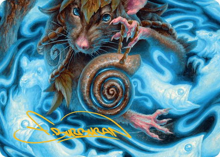 Mind Spiral Art Card (Gold-Stamped Signature) - Art Series: Bloomburrow Magic: The Gathering trading card