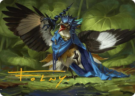 Mockingbird Art Card (Gold-Stamped Signature) - Art Series: Bloomburrow Magic: The Gathering trading card