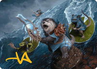 Valley Floodcaller Art Card (Gold-Stamped Signature) - Art Series: Bloomburrow (ASBLB) #13 - Special Magic: The Gathering Trading Card