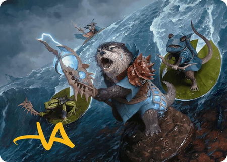 Valley Floodcaller Art Card (Gold-Stamped Signature) - Art Series: Bloomburrow Magic: The Gathering trading card