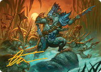 Persistent Marshstalker Art Card (Gold-Stamped Signature) - Art Series: Bloomburrow (ASBLB) #14 - Special Magic: The Gathering Trading Card