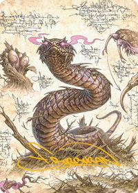 Rottenmouth Viper Art Card (Gold-Stamped Signature) - Art Series: Bloomburrow (ASBLB) #36 - Special Magic: The Gathering Trading Card