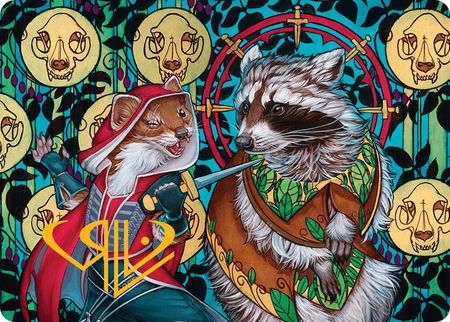 Ruthless Negotiation Art Card (Gold-Stamped Signature) - Art Series: Bloomburrow Magic: The Gathering trading card