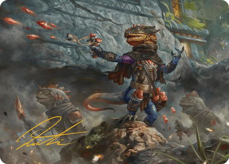 Agate Instigator Art Card (Gold-Stamped Signature) trading card from Art Series: Bloomburrow Agate Instigator Art Card (Gold-Stamped Signature) - Art Series: Bloomburrow Magic: The Gathering trading card