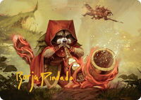 Raccoon Rallier Art Card (Gold-Stamped Signature) - Art Series: Bloomburrow (ASBLB) #20 - Special Magic: The Gathering Trading Card