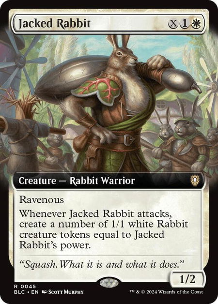 Jacked Rabbit (Extended Art) - Commander: Bloomburrow Magic: The Gathering trading card