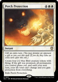 Perch Protection - Commander: Bloomburrow (BLC) #11 - Rare Magic: The Gathering Trading Card