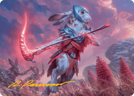 Baylen, the Haymaker Art Card (Gold-Stamped Signature) - Art Series: Bloomburrow Magic: The Gathering trading card