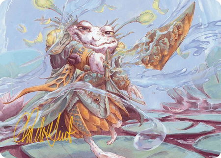 Glarb, Calamity's Augur Art Card (Gold-Stamped Signature) - Art Series: Bloomburrow Magic: The Gathering trading card