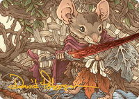 Mabel, Heir to Cragflame Art Card (Gold-Stamped Signature) - Art Series: Bloomburrow (ASBLB) #45 - Special Magic: The Gathering Trading Card