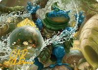 Pond Prophet Art Card (Gold-Stamped Signature) - Art Series: Bloomburrow (ASBLB) #29 - Special Magic: The Gathering Trading Card