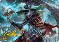Tempest Angler Art Card (Gold-Stamped Signature) - Art Series: Bloomburrow (ASBLB) #30 - Special Magic: The Gathering Trading Card