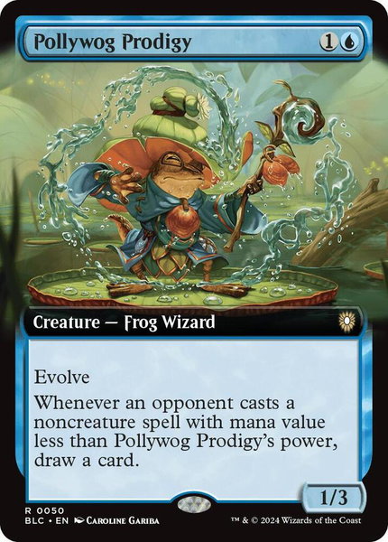 Pollywog Prodigy (Extended Art) trading card from Commander: Bloomburrow Pollywog Prodigy (Extended Art) - Commander: Bloomburrow Magic: The Gathering trading card