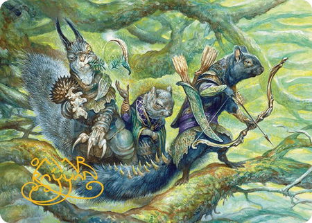 The Odd Acorn Gang Art Card (Gold-Stamped Signature) - Art Series: Bloomburrow Magic: The Gathering trading card