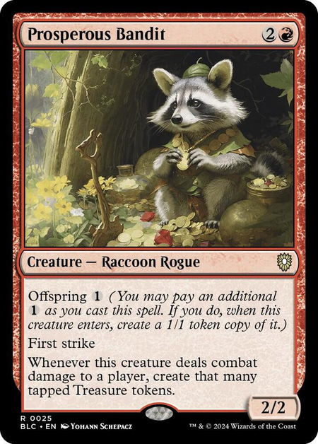 Prosperous Bandit - Commander: Bloomburrow Magic: The Gathering trading card