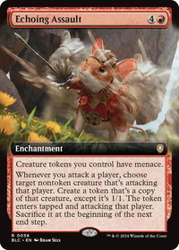 Echoing Assault (Extended Art) - Commander: Bloomburrow (BLC) #58 - Rare Magic: The Gathering Trading Card