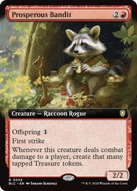 Prosperous Bandit (Extended Art) - Commander: Bloomburrow (BLC) #59 - Rare Magic: The Gathering Trading Card