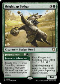 Brightcap Badger - Commander: Bloomburrow (BLC) #28 - Rare Magic: The Gathering Trading Card