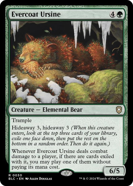 Evercoat Ursine trading card from Commander: Bloomburrow Evercoat Ursine - Commander: Bloomburrow Magic: The Gathering trading card