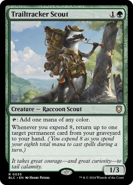 Trailtracker Scout trading card from Commander: Bloomburrow Trailtracker Scout - Commander: Bloomburrow Magic: The Gathering trading card