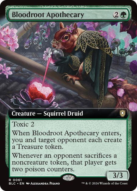 Bloodroot Apothecary (Extended Art) - Commander: Bloomburrow Magic: The Gathering trading card