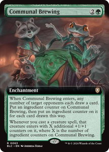 Communal Brewing (Extended Art) - Commander: Bloomburrow (BLC) #63 - Rare Magic: The Gathering Trading Card