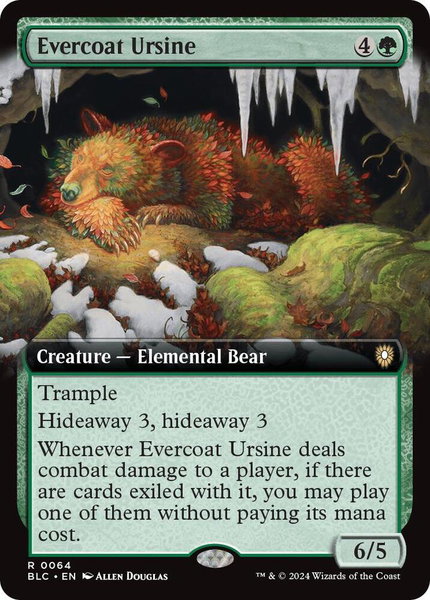 Evercoat Ursine (Extended Art) trading card from Commander: Bloomburrow Evercoat Ursine (Extended Art) - Commander: Bloomburrow Magic: The Gathering trading card