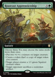 Rootcast Apprenticeship (Extended Art) - Commander: Bloomburrow (BLC) #65 - Rare Magic: The Gathering Trading Card