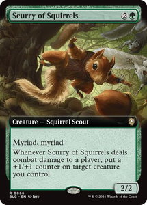 Scurry of Squirrels (Extended Art) - Commander: Bloomburrow (BLC) #66 - Rare Magic: The Gathering Trading Card