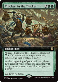 Thickest in the Thicket (Extended Art) - Commander: Bloomburrow (BLC) #67 - Rare Magic: The Gathering Trading Card