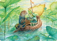 Run Away Together Art Card - Art Series: Bloomburrow (ASBLB) #11 - Special Magic: The Gathering Trading Card