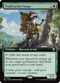 Trailtracker Scout (Extended Art) - Commander: Bloomburrow (BLC) #68 - Rare Magic: The Gathering Trading Card