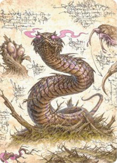 Rottenmouth Viper Art Card - Art Series: Bloomburrow Magic: The Gathering trading card