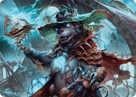 Tempest Angler Art Card - Art Series: Bloomburrow Magic: The Gathering trading card