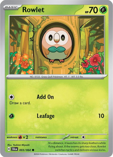 Rowlet - SV: Shrouded Fable Pokémon trading card