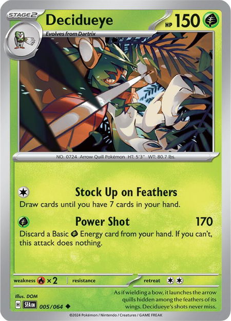 Decidueye - SV: Shrouded Fable Pokémon trading card