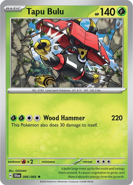 Tapu Bulu - 006/064 - SV: Shrouded Fable Pokémon trading card