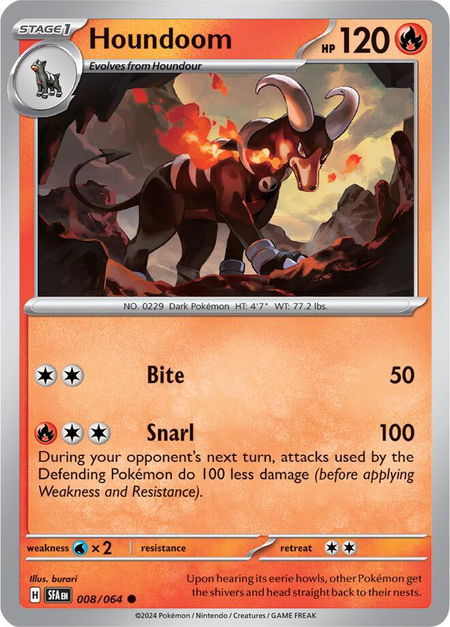 Houndoom - 008/064 - SV: Shrouded Fable Pokémon trading card