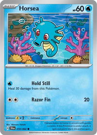 Horsea - 010/064 - SV: Shrouded Fable (SFA) #010/064 - Common Pokémon Trading Card