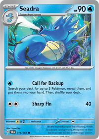 Seadra - SV: Shrouded Fable (SFA) #011/064 - Common Pokémon Trading Card