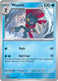 Weavile - SV: Shrouded Fable (SFA) #014/064 - Uncommon Pokémon Trading Card