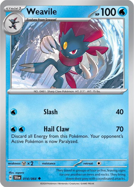 Weavile - SV: Shrouded Fable Pokémon trading card